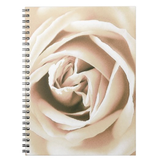 Witte roze druk notitieboek (Voorkant)