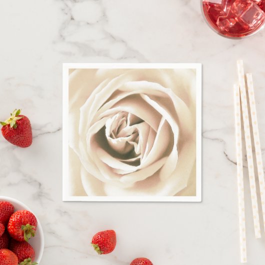 Witte roze druk servet (Insitu)