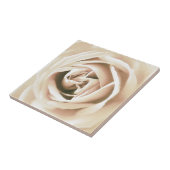 Witte roze druk tegeltje (Zijkant)