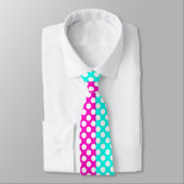 Witte, Roze en Blauwe Polka Dot Stropdas (Gebonden)