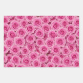 Witte, roze en gele rozen inpakpapier vel (Voorkant 2)