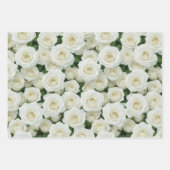 Witte, roze en gele rozen inpakpapier vel (Voorkant)