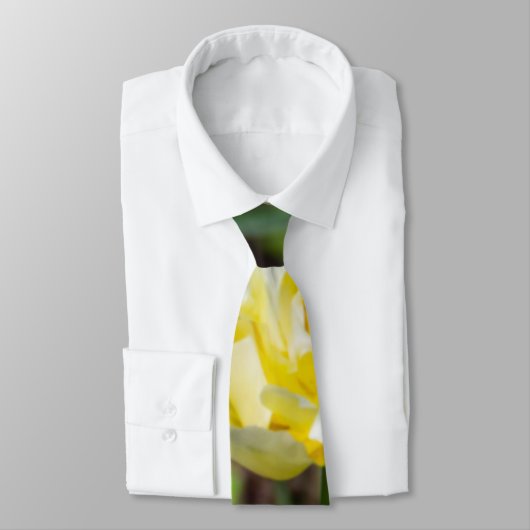 Witte, roze en gele tulpen in de tuin stropdas (Gebonden)