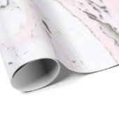 Witte roze en grijze marmer cadeaupapier (Rol Hoek)