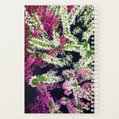 Witte, roze en paarse bloemen planner (Achterkant)