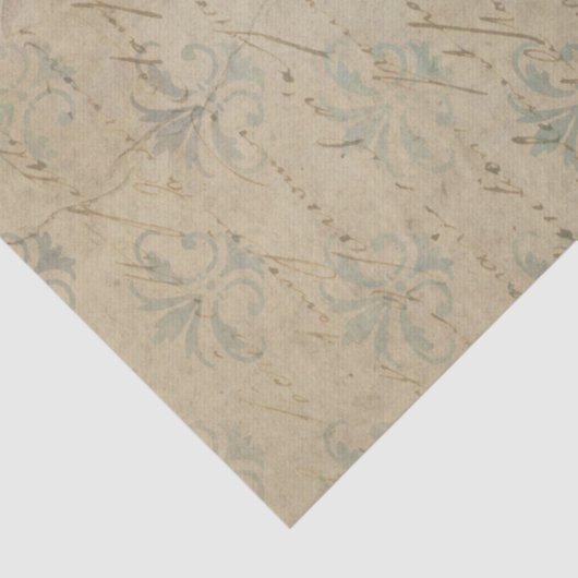 witte roze en vlinderontbinding tissuepapier (Detail)