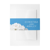 Witte roze flora uitnodigingen wikkel (Voorkant Voorbeeld)