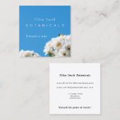 Witte roze florale visitekaartje (Voorkant / Achterkant)