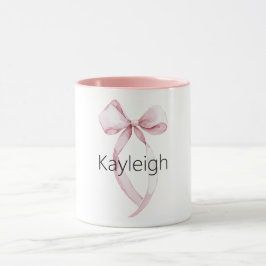Witte Roze Girly Bow Mok