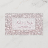 Witte Roze Glitter Chic Glam Glitzy Salon Spa Visitekaartje (Achterkant)