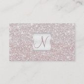 Witte Roze Glitter Chic Glam Glitzy Salon Spa Visitekaartje (Voorkant)