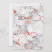 Witte & Roze Gouden Marmeren Rand, Naam Info Notitiekaartje (Achterkant)