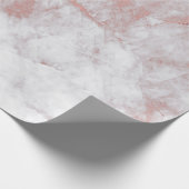 Witte roze grijze marmer glimmende borstels Stone  Cadeaupapier (Hoek)