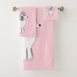 Witte roze handdoeken