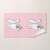 Witte roze handdoeken (Handdoek)