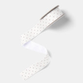 Witte Roze Harten Grosgrain Lint (Achterkant)