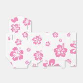 Witte & Roze Hibiscus Bloem Feest Favor Dozen Bedankdoosjes (Uitgevouwen)
