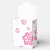 Witte & Roze Hibiscus Bloem Feest Favor Dozen Bedankdoosjes (Geopend)