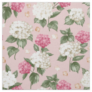 Witte roze Hydrangea floral naadloos patroon Stof