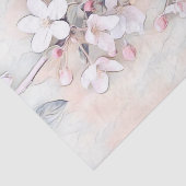 witte roze kersen bloesem tekening minimaal tissuepapier (Detail)