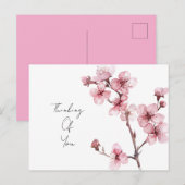 Witte Roze Kersenbloesem Bloem Briefkaart (Voorkant / Achterkant)