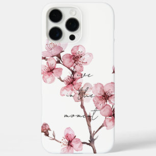 Witte Roze Kersenbloesem Bloem iPhone 16 Pro Max Hoesje