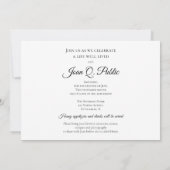 Witte roze krab appelbloemen levend begrafenisfees kaart (Achterkant)