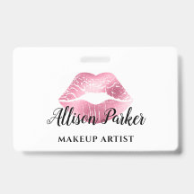 Witte Roze Kus Lippen Make-up Artiest Bedrijf