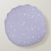 Witte Roze Lavendel Lucht van Sterren Rond Kussen (Achterkant)