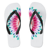 Witte/Roze Lotus Flower Teenslippers (Voetbed)