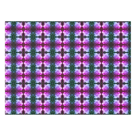 Witte roze met Abstracte regendruppels Tafelkleed (Voorkant (Horizontaal))