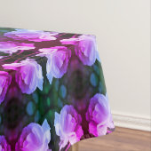 Witte roze met Abstracte regendruppels Tafelkleed (Voorbeeld)