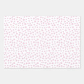 Witte roze met goudroze blauwe Stippen Roze hart Inpakpapier Vel (Voorkant 2)