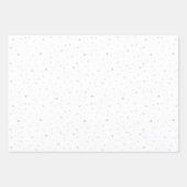 Witte roze met goudroze blauwe Stippen Roze hart Inpakpapier Vel (Voorkant)