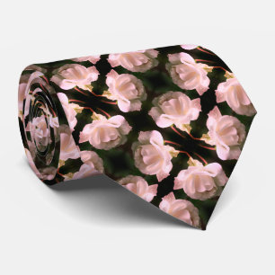 Witte roze met regendruppels Abstract flessenpatro Stropdas