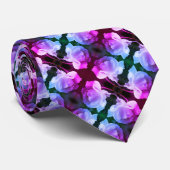 Witte roze met regendruppels Abstracte Florence Stropdas (Opgerold)