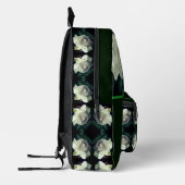 Witte roze met speciale regendruppels bedrukte rugzak (Links)