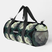 Witte roze met speciale regendruppels plunjezak (Rechterhoek)