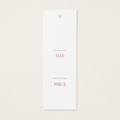 Witte & Roze Moderne Hang Labels Mini Visitekaartjes (Achterkant)