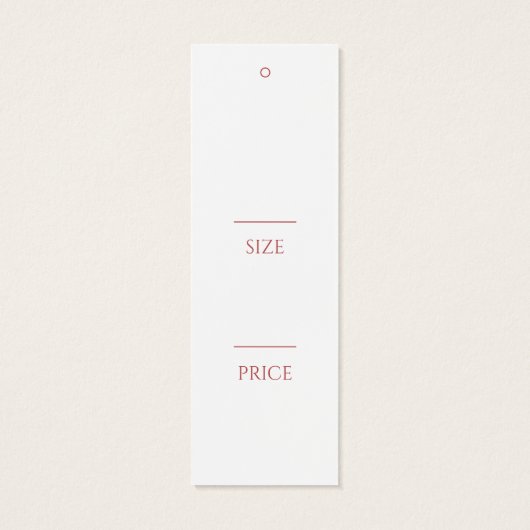 Witte & Roze Moderne Hang Labels Mini Visitekaartjes (Achterkant)