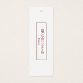 Witte & Roze Moderne Hang Labels Mini Visitekaartjes (Voorkant)