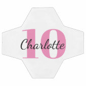 Witte roze monogram initiaal voetbal (Enkel)