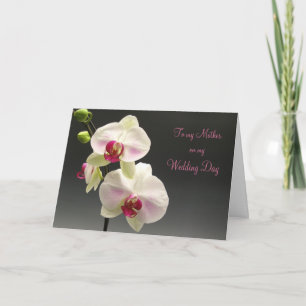 Witte roze orchideeën Dank je moeder voor mijn tro Bedankkaart