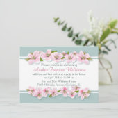 Witte roze orchideeën Vrijgezellenfeest Kaart (Staand voorkant)