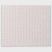 Witte Roze Ornamenten Pine Leaves Christmas Cadeaupapier (Vlak)