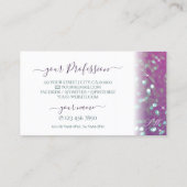 Witte Roze Paarse Blauwgroen Mousserende Glitter I Visitekaartje (Achterkant)