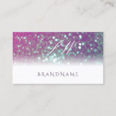 Witte Roze Paarse Blauwgroen Mousserende Glitter I Visitekaartje (Voorkant)