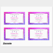 Witte roze Paarse glitter Product Etiketten juwele (Vel)