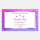 Witte roze Paarse glitter Product Etiketten juwele (Voorkant)