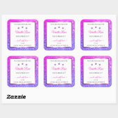 Witte roze Paarse glitter Product Etiketten juwele (Vel)